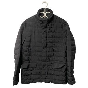 Massimo Dutti Lightweight Water-Resistant Parka Black Size XL — Feather Blend